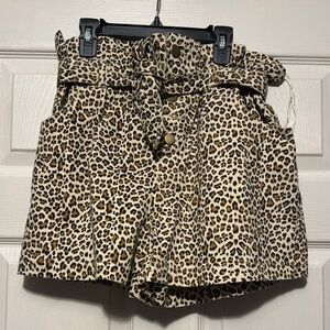 Leopard Print Women's Shorts